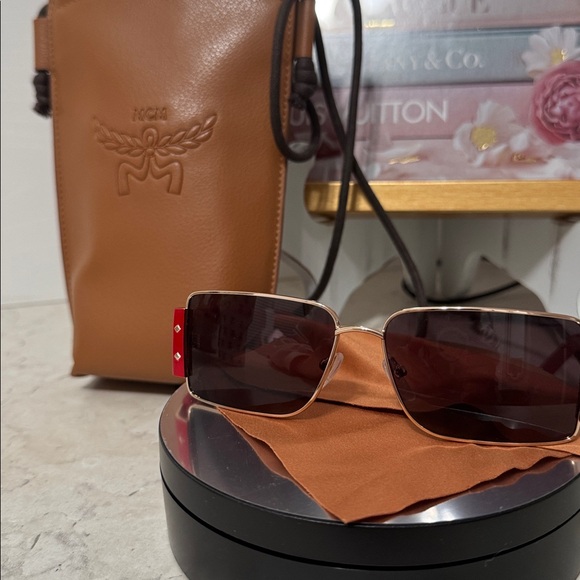 MCM Accessories - MCM NWT Sunglasses Full inclusion with leather crossbody bag and cleaning cloth